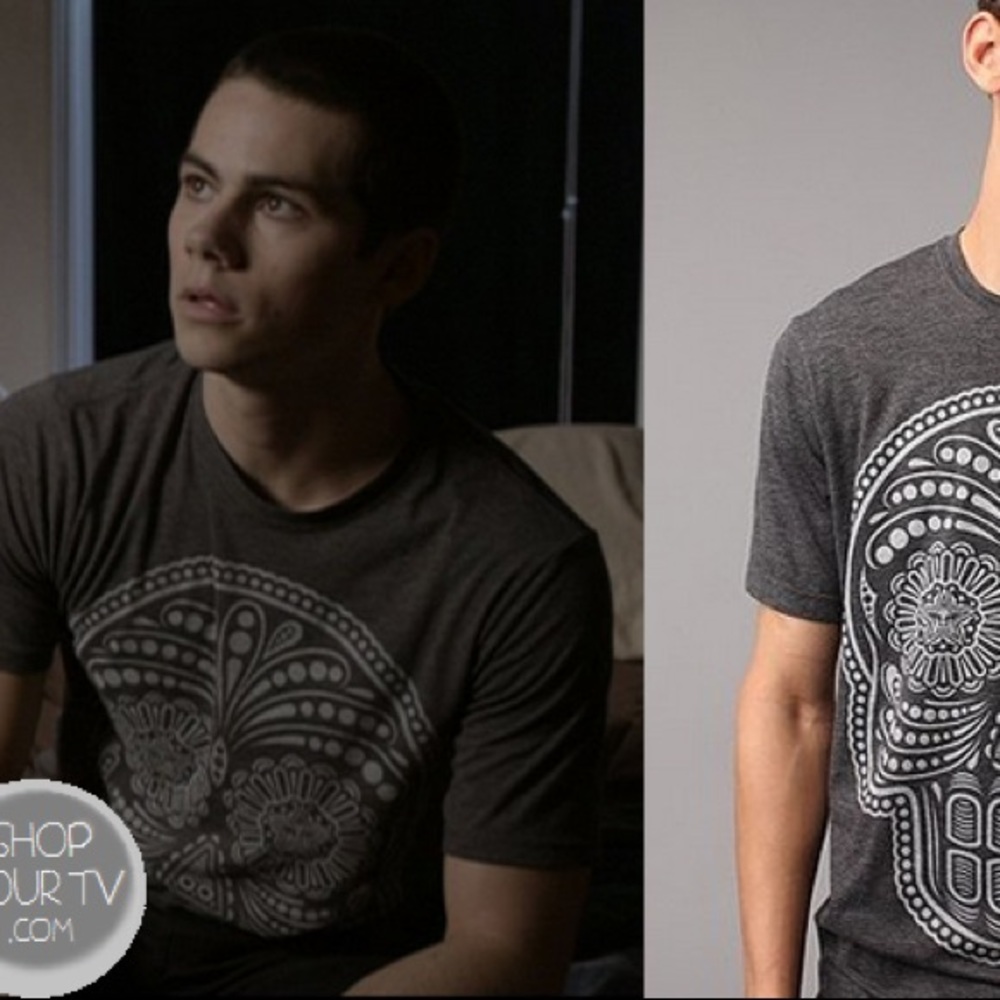 Obey Skull Graphic Tee Stiles Stilinski Teen Wolf